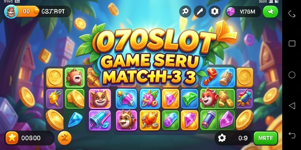 Gameplay seru dan penuh warna dari 070SLOT saat mencocokkan simbol.
