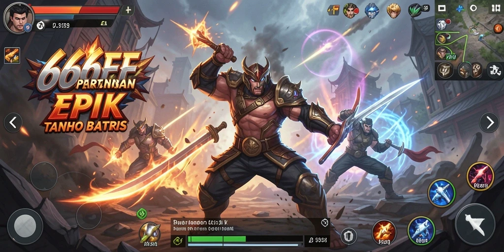 Screenshot gameplay 666FF menampilkan pertarungan yang mendebarkan.