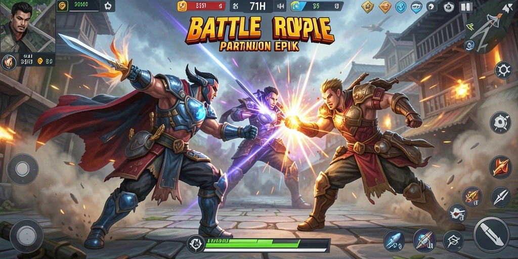 Tampilan seru gameplay Battle Royale 71H yang penuh aksi.