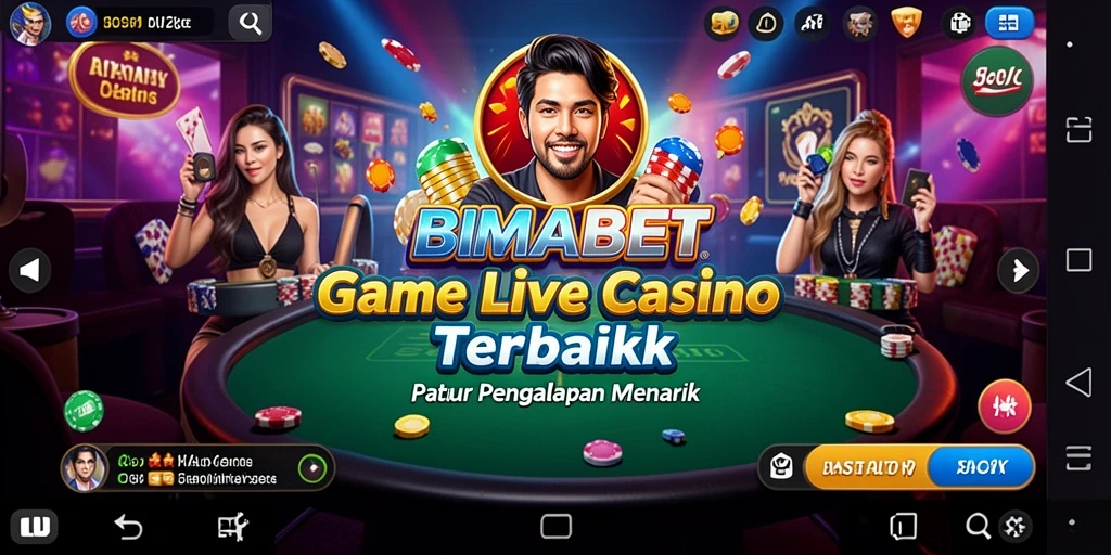 Tampilan seru gameplay Live Casino di BIMABET.