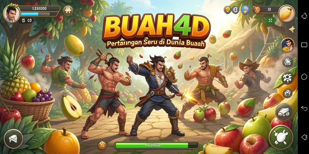 Gameplay BUAH4D yang seru dan menarik dengan karakter bertarung unik.