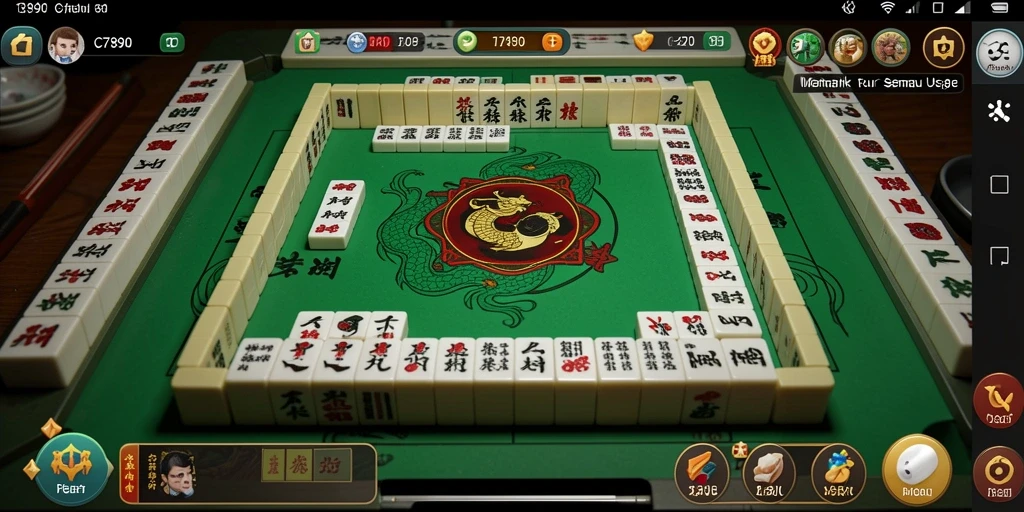 Screenshot C7890 menunjukkan aksi gameplay Mahjong yang seru.