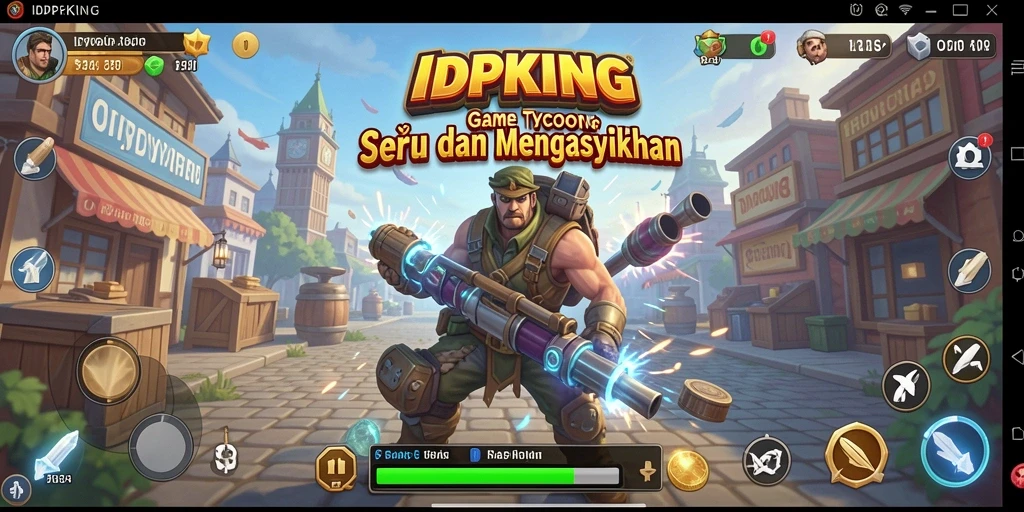 Screenshot utama menunjukkan gameplay Tycoon yang menarik.