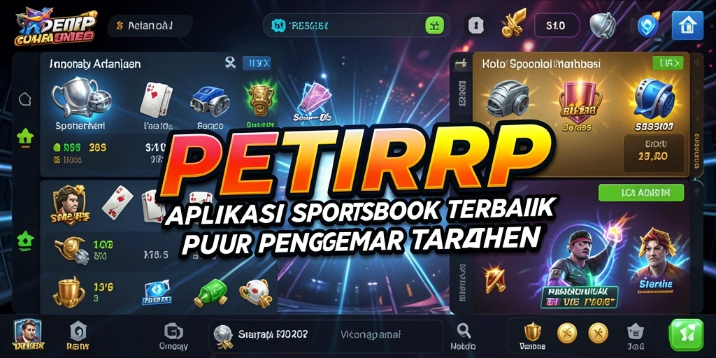 Tampilan menarik dari aplikasi taruhan olahraga PETIRRP.
